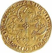 Franc a Cheval - Joanna and Wenceslaus, Belgium, 1361-1383 reverse image
