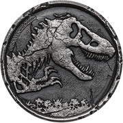 5 Dollars - Elizabeth II Jurassic World, Niue, 2021 reverse image