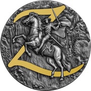 5 Dollars - Elizabeth II Zorro, Niue, 2021 reverse image