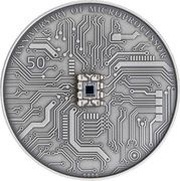 5 Dollars - Elizabeth II Microprocessor, Niue, 2021 reverse image