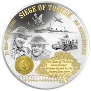5 Dollars - Elizabeth II Siege of Tobruk, Niue, 2021 reverse image