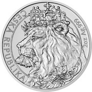 5 Dollars - Elizabeth II Czech Lion, Niue, 2021 reverse image