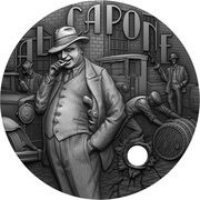 5 Dollars - Elizabeth II Al Capone, Niue, 2021 reverse image