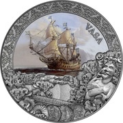 5 Dollars - Elizabeth II Vasa, Niue, 2021 reverse image