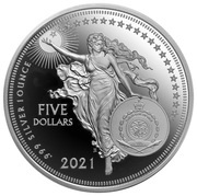 5 Dollars - Elizabeth II Galileo Galilei obverse image