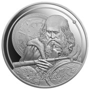 5 Dollars - Elizabeth II Galileo Galilei, Niue, 2021 reverse image