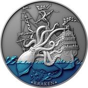 5 Dollars - Elizabeth II Kraken, Niue, 2021 reverse image