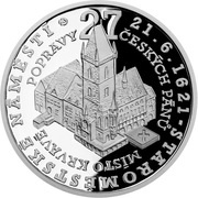5 Dollars - Elizabeth II Old Town Square execution, Niue, 2021 reverse image