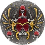5 Dollars - Elizabeth II Ruby Scarabaeus, Niue, 2021 reverse image