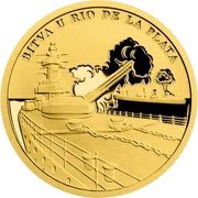 5 Dollars - Elizabeth II Battle of the River Plate, Niue, 2021 reverse image