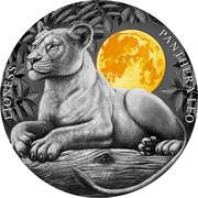 5 Dollars - Elizabeth II Lioness, Niue, 2021 reverse image