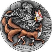 5 Dollars - Elizabeth II Kitsune, Niue, 2022 reverse image