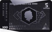 5 Dollars - Elizabeth II Silver Note Coinbar obverse image