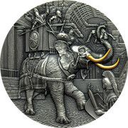 5 Dollars - Elizabeth II War Elephant, Niue, 2022 reverse image