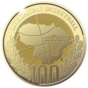 5 Dollars - Elizabeth II Lithuanian Basketball, Niue, 2022 reverse image