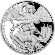 5 Dollars - Elizabeth II Archangel Michael, Niue, 2022 reverse image