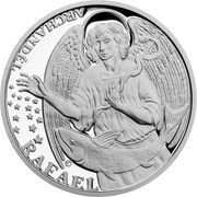 5 Dollars - Elizabeth II Archangel Raphael, Niue, 2022 reverse image