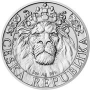 5 Dollars - Elizabeth II Czech Lion, Niue, 2022 reverse image