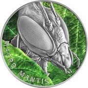 5 Dollars - Elizabeth II Macro Mantis, Niue, 2022 reverse image