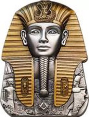 5 Dollars - Elizabeth II Mask of Tutankhamun, Niue, 2022 reverse image