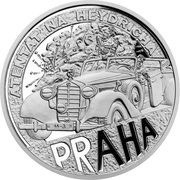 5 Dollars - Elizabeth II Assassination of Reinhard Heydrich, Niue, 2022 reverse image