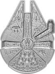 5 Dollars - Elizabeth II Millennium Falcon, Niue, 2022 reverse image