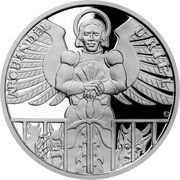 5 Dollars - Charles III Archangel Uriel, Niue, 2022 reverse image