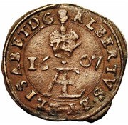 1 Denier - Albert and Isabella obverse image
