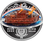 5 Dollars - Charles III Noah’s Ark, Niue, 2023 reverse image