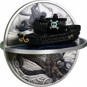 5 Dollars - Charles III Pirate Ship, Niue, 2023 reverse image