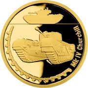5 Dollars - Charles III Mk IV Churchill, Niue, 2023 reverse image