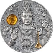 5 Dollars - Charles III Vishnu, Niue, 2023 reverse image