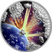 5 Dollars - Charles III Meteorite, Niue, 2023 reverse image