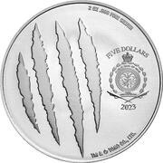 5 Dollars - Charles III Godzilla vs. King Ghidorah obverse image