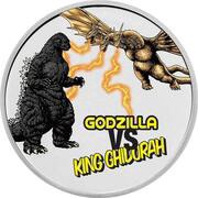 5 Dollars - Charles III Godzilla vs. King Ghidorah, Niue, 2023 reverse image