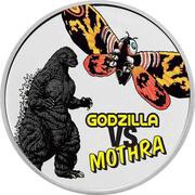 5 Dollars - Charles III Godzilla vs. Mothra, Niue, 2023 reverse image