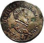 ½ Liard "Gigot" - Philip II Antwerp obverse image