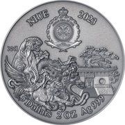 5 Dollars - Charles III Shaolin Dragon obverse image