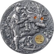 5 Dollars - Charles III Shaolin Dragon, Niue, 2023 reverse image