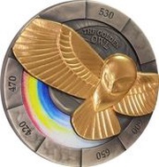 5 Dollars - Charles III Golden Owl, Niue, 2023 reverse image