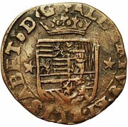 ½ Liard "Gigot" - Albert and Isabella Maastricht obverse image
