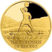 5 Dollars - Charles III The Colossus of Rhodes, Niue, 2023 reverse image