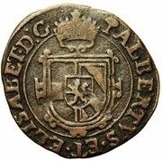 ½ Liard "Gigot" - Albert and Isabella Late type obverse image