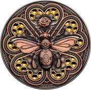 5 Dollars - Charles III Metal Bee, Niue, 2023 reverse image