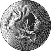 5 Dollars - Charles III Phoenix & Dragon, Niue, 2024 reverse image