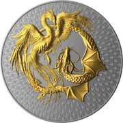 5 Dollars - Charles III Phoenix & Dragon, Niue, 2024 reverse image