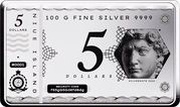 5 Dollars - Charles III Silver Note Coinbar obverse image