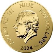 5 Dollars - Charles III Year of the Dragon obverse image