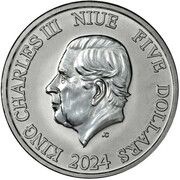 5 Dollars - Charles III Hawksbill Turtle obverse image