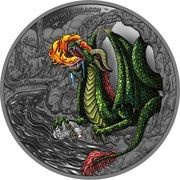5 Dollars - Charles III Wawel Dragon, Niue, 2024 reverse image